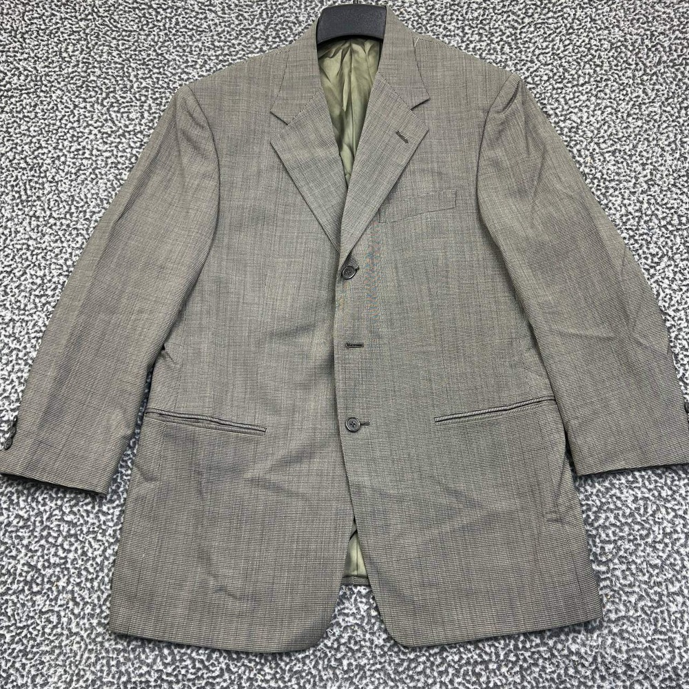 Tallia Uono For Nordstrom Blazer Jacket‎ Men 40L Green Long Sleeve Wool